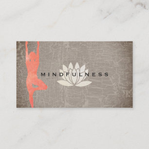 Tarjeta De Visita Moderna Pose de Yoga de Flor Lotus