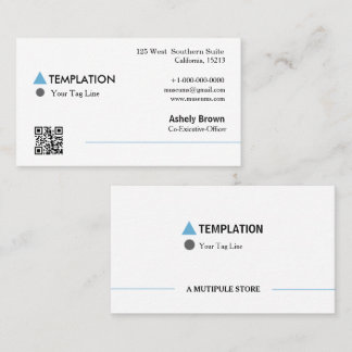 Tarjeta de visita moderna profesional del código