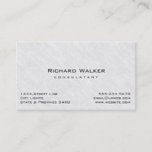 Tarjeta De Visita Moderna Profesional elegante Madera Blanca Llanta