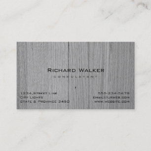 Tarjeta De Visita Moderna Profesional elegante Madera Negra Simple