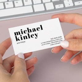 Tarjeta De Visita Moderna red profesional minimalista y elegante