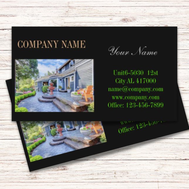 Tarjeta De Visita Moderna remodelación de la casa Inmobiliaria (Modern home renovation remodeling Real Estate Business Card)