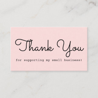 Tarjeta De Visita Moderna Rubor Pink Gracias