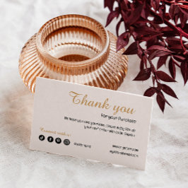 Tarjeta De Visita Moderna Rubor Pink Gracias Por Su Compra