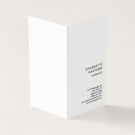 Tarjeta De Visita Moderna, sencilla, blanca y moderna, llanura Minim