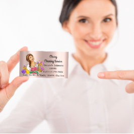 Tarjeta De Visita Moderna servicio de limpieza con clase
