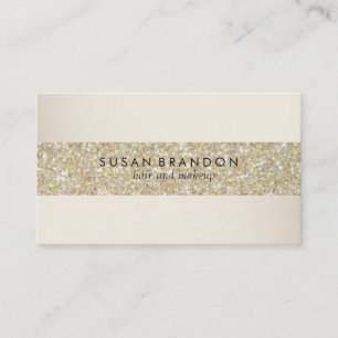 Tarjeta de visita moderna simple del purpurina