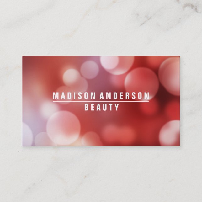 Tarjeta De Visita Moderna, simple y clásica, de belleza rosa (Anverso)