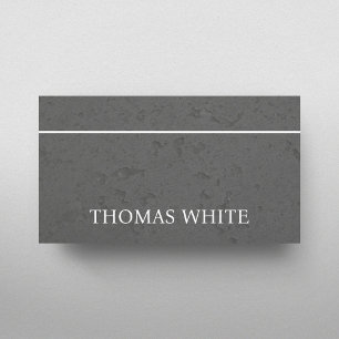 Tarjeta De Visita Moderna Textura Gris Línea Blanca Negrita Consulto