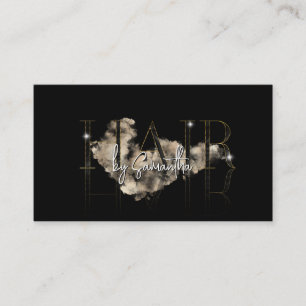 Tarjeta De Visita moderna tipografía de oro rosa estilista de pelo d