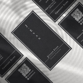 Tarjeta De Visita Moderna tipografía mínima profesional negra