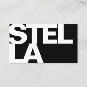 Tarjeta De Visita Moderna Tipografía Negrita Simple En Blanco Y Negr