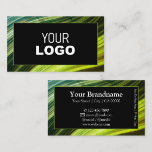 Tarjeta De Visita Moderna Wavy Wavy Wooden Style Frame add Logo