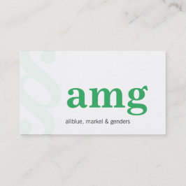 Tarjeta De Visita Moderna y clara con verde