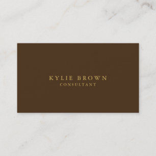 Tarjeta De Visita Moderna y elegante Brown Gold Professional