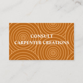 Tarjeta De Visita Moderna y elegante carpintería de madera