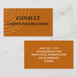 Tarjeta De Visita Moderna y elegante carpintería de madera