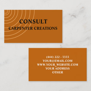 Tarjeta De Visita Moderna y elegante carpintería de madera