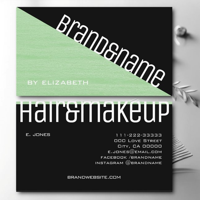 Tarjeta De Visita Moderna y elegante Casa de la Moneda Verde azulada (Subido por el creador)