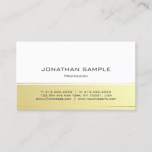 Tarjeta De Visita Moderna y elegante estilo oro luce estilo Minimali