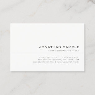 Tarjeta De Visita Moderna y elegante estilo profesional sencillo