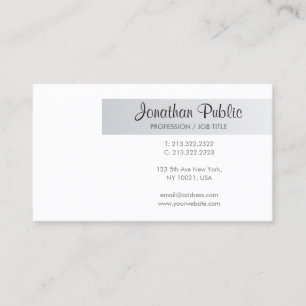 Tarjeta De Visita Moderna y elegante estilo sencillo de tendencia pr