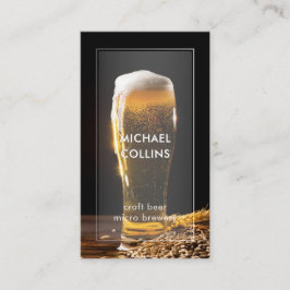 Tarjeta De Visita Moderna y elegante fábrica de cerveza Personalizad