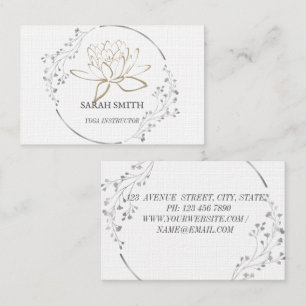 Tarjeta De Visita Moderna y elegante flor de loto profesional