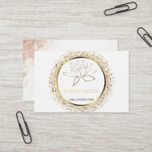 Tarjeta De Visita Moderna y elegante flor de loto profesional