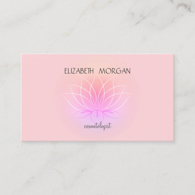 Tarjeta De Visita Moderna y elegante flor Lotus (Anverso)