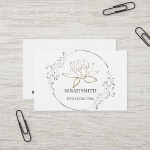 Tarjeta De Visita Moderna y elegante flor Lotus profesional