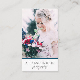 Tarjeta De Visita Moderna y elegante fotografía mínima y simple