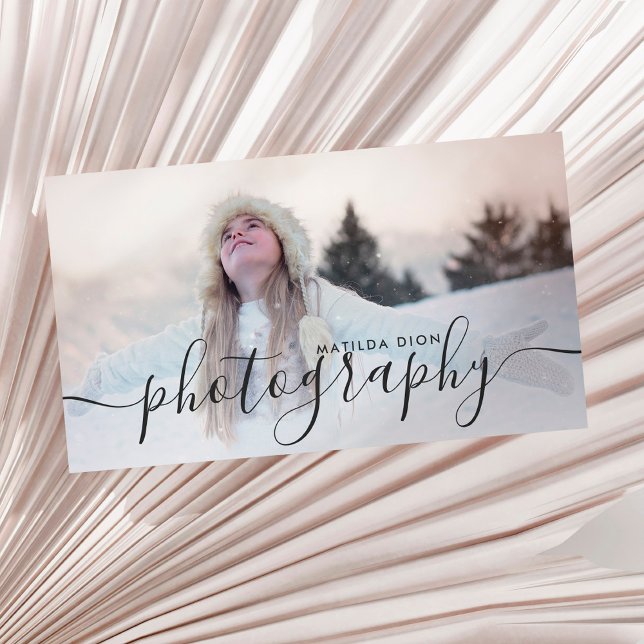 Tarjeta De Visita Moderna y elegante fotografía mínima y simple (Subido por el creador)