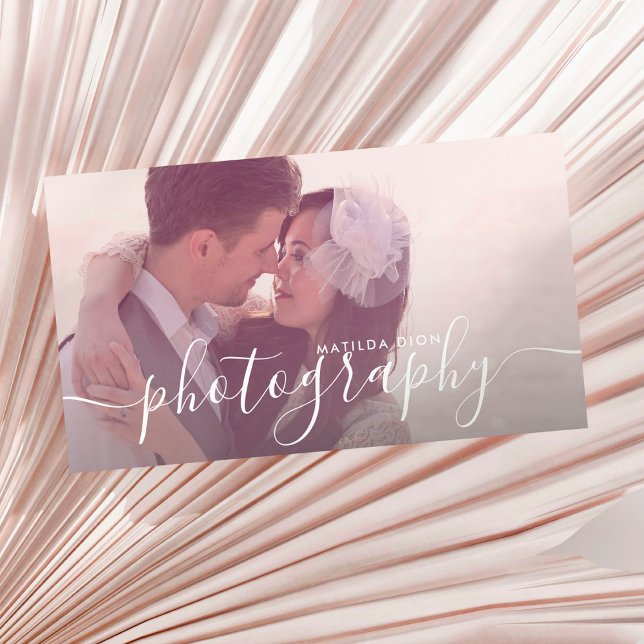 Tarjeta De Visita Moderna y elegante fotografía mínima y simple (Subido por el creador)