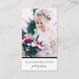 Tarjeta De Visita Moderna y elegante fotografía mínima y simple