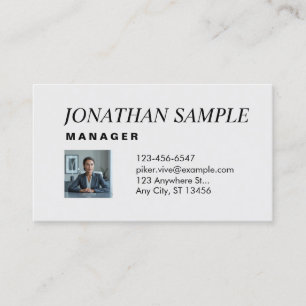 Tarjeta De Visita Moderna y elegante llanura profesional Minimalista