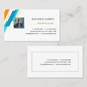 Tarjeta De Visita Moderna y elegante llanura profesional Minimalista