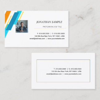 Tarjeta De Visita Moderna y elegante llanura profesional Minimalista