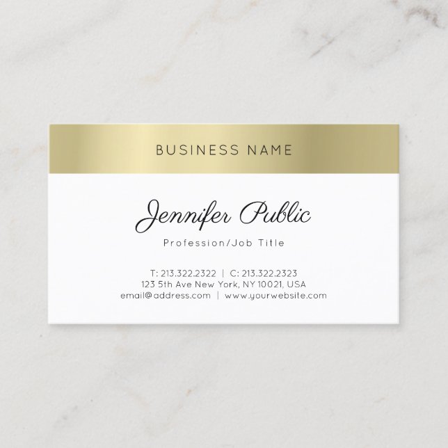 Tarjeta De Visita Moderna y elegante lujosa lustra profesional (Anverso)