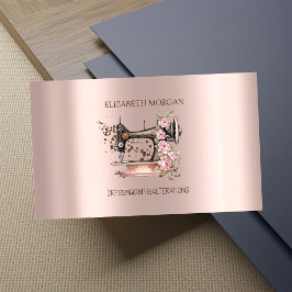 Tarjeta De Visita Moderna y elegante máquina de coser de diamantes