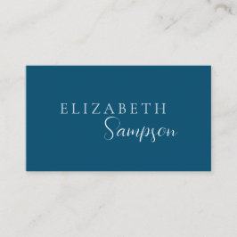 Tarjeta De Visita Moderna y elegante Marina Azul y Blanco