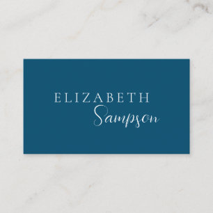 Tarjeta De Visita Moderna y elegante Marina Azul y Blanco