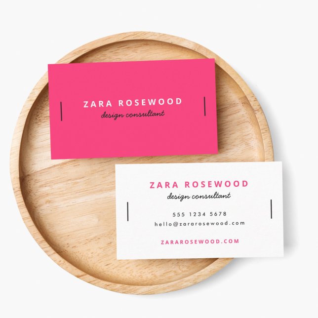 Tarjeta De Visita Moderna y elegante moda Pink Hot Pink Feminine Min (Subido por el creador)