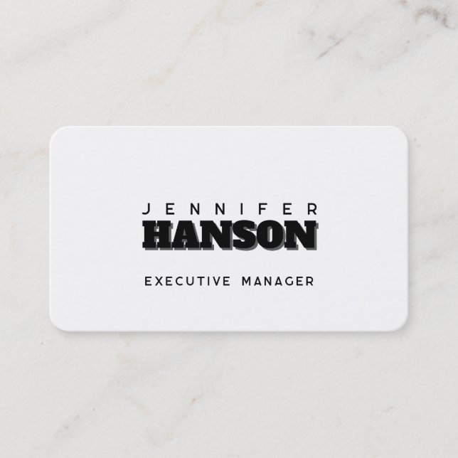 Tarjeta De Visita Moderna y elegante modernidad minimalista (Anverso)