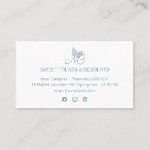 Moderna y elegante monograma Polvorienta mariposa 