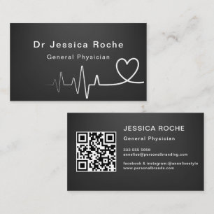 Tarjeta De Visita Moderna y elegante oficina de Médicos médicos de c