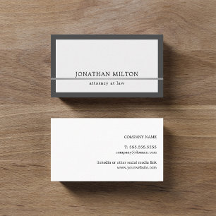 Tarjeta de visita moderna y elegante para abogado 