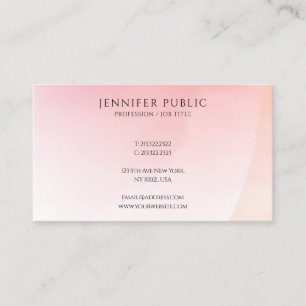 Tarjeta De Visita Moderna y elegante plantilla de color Minimalista