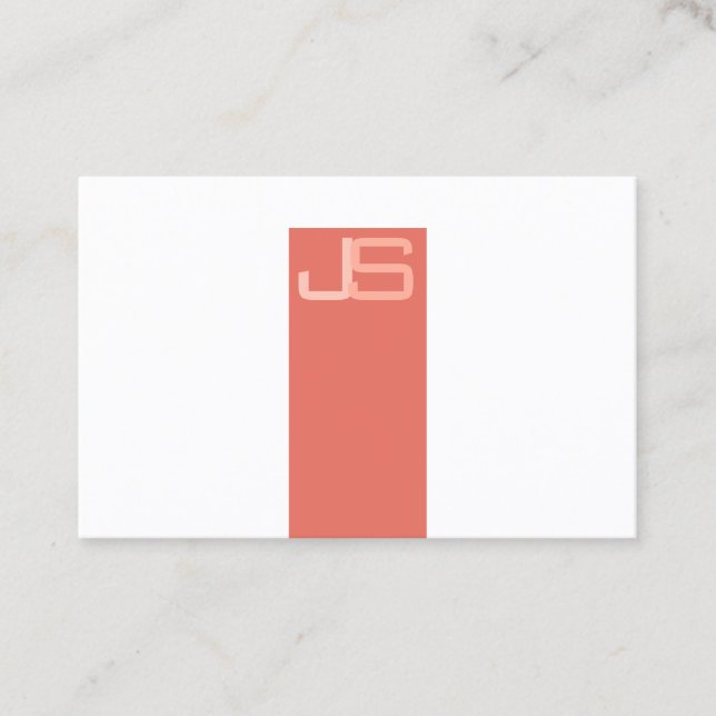 Tarjeta De Visita Moderna y elegante plantilla de monograma simple (Anverso)