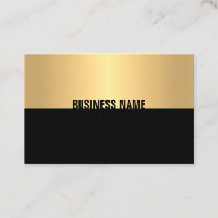 Tarjeta De Visita Moderna y elegante plantilla de oro negro profesio